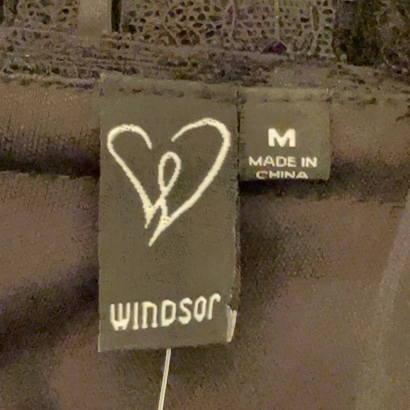 Windsor Tempting Allure Sweetheart A Line Lace Mini Dress Black NWT Size Medium - Picture 12 of 14